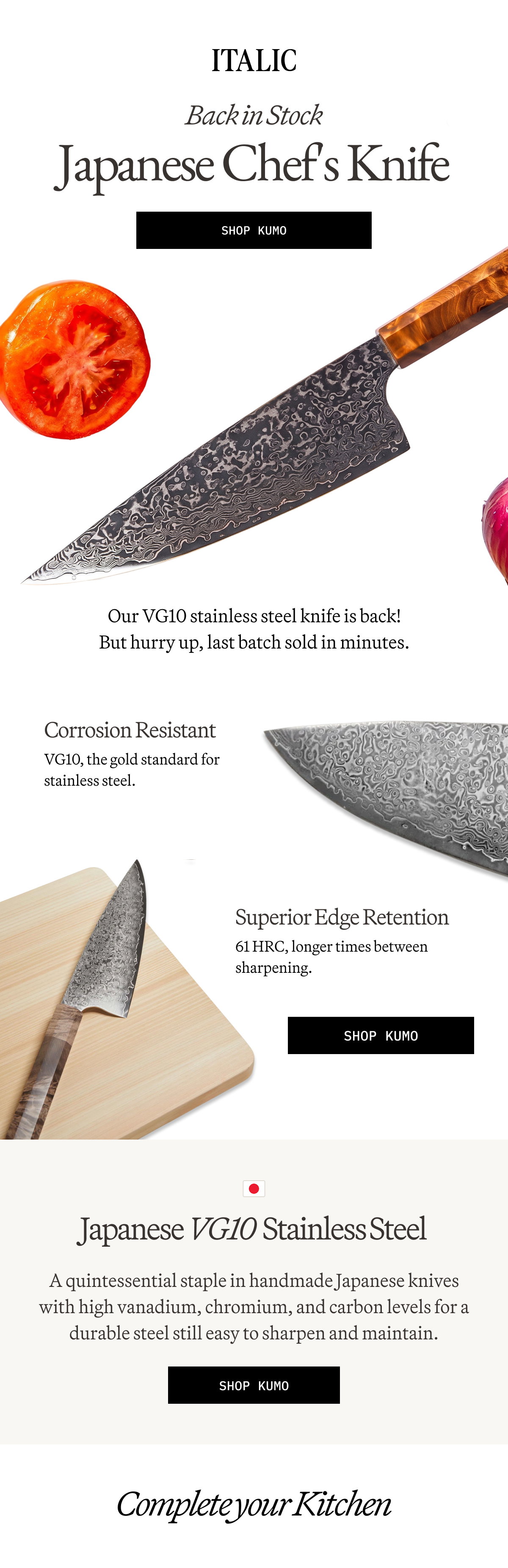ITALIC | Japanese Chef Knife