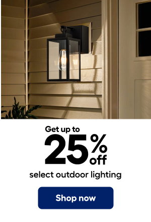 Get up to 25% off select outdoor lighting