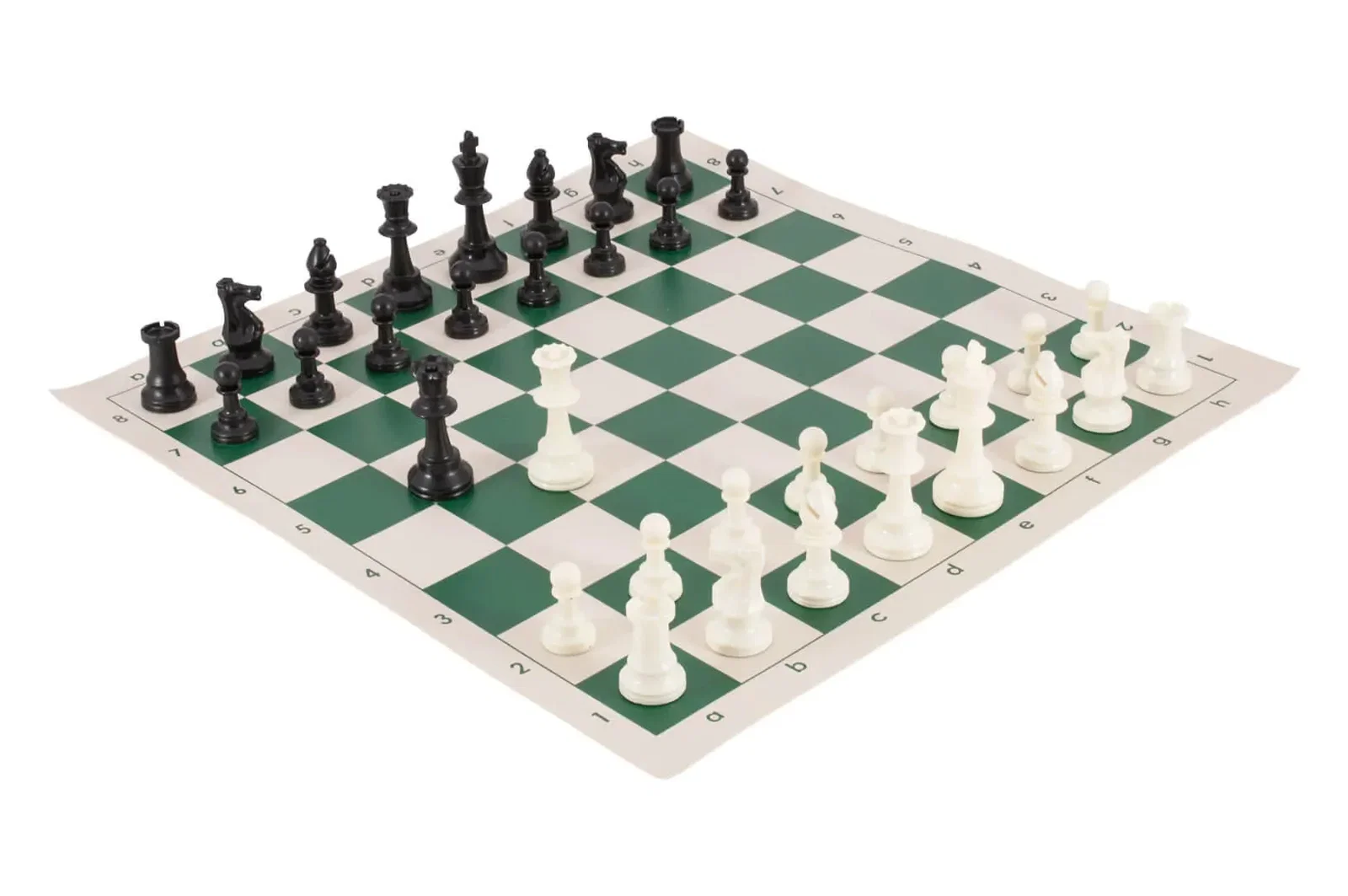 Image of Regulation Tournament Chess Pieces and Chess Board Combo - SINGLE WEIGHTED