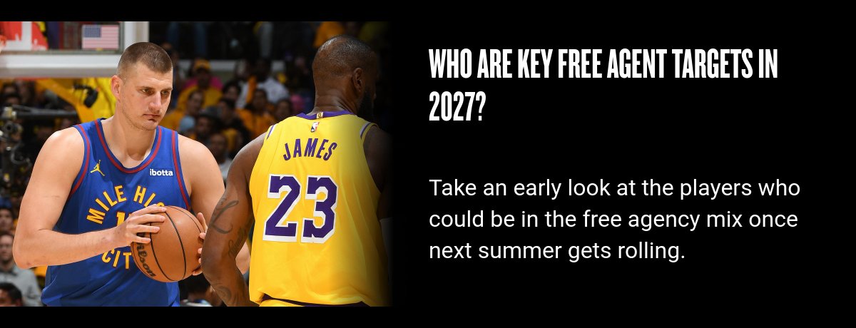 Who are key free agent targets in 2027?
