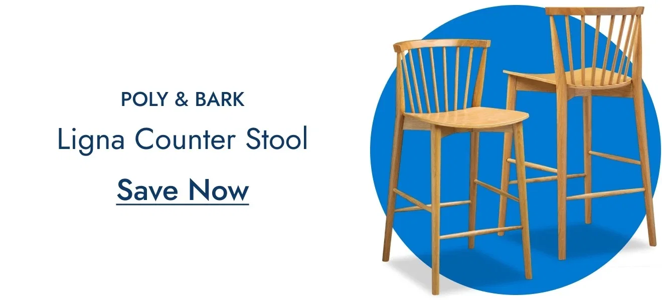 Poly & Bark Ligna Counter Stool