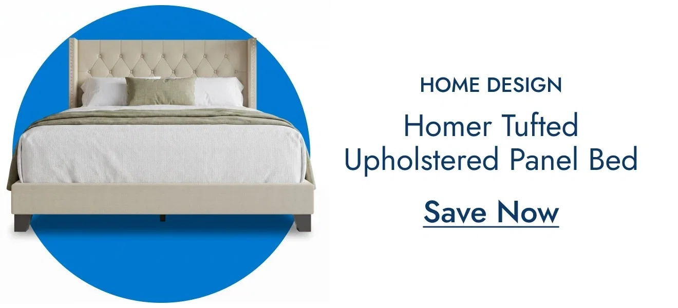 Homer Tufted Upholstered Panel Bed