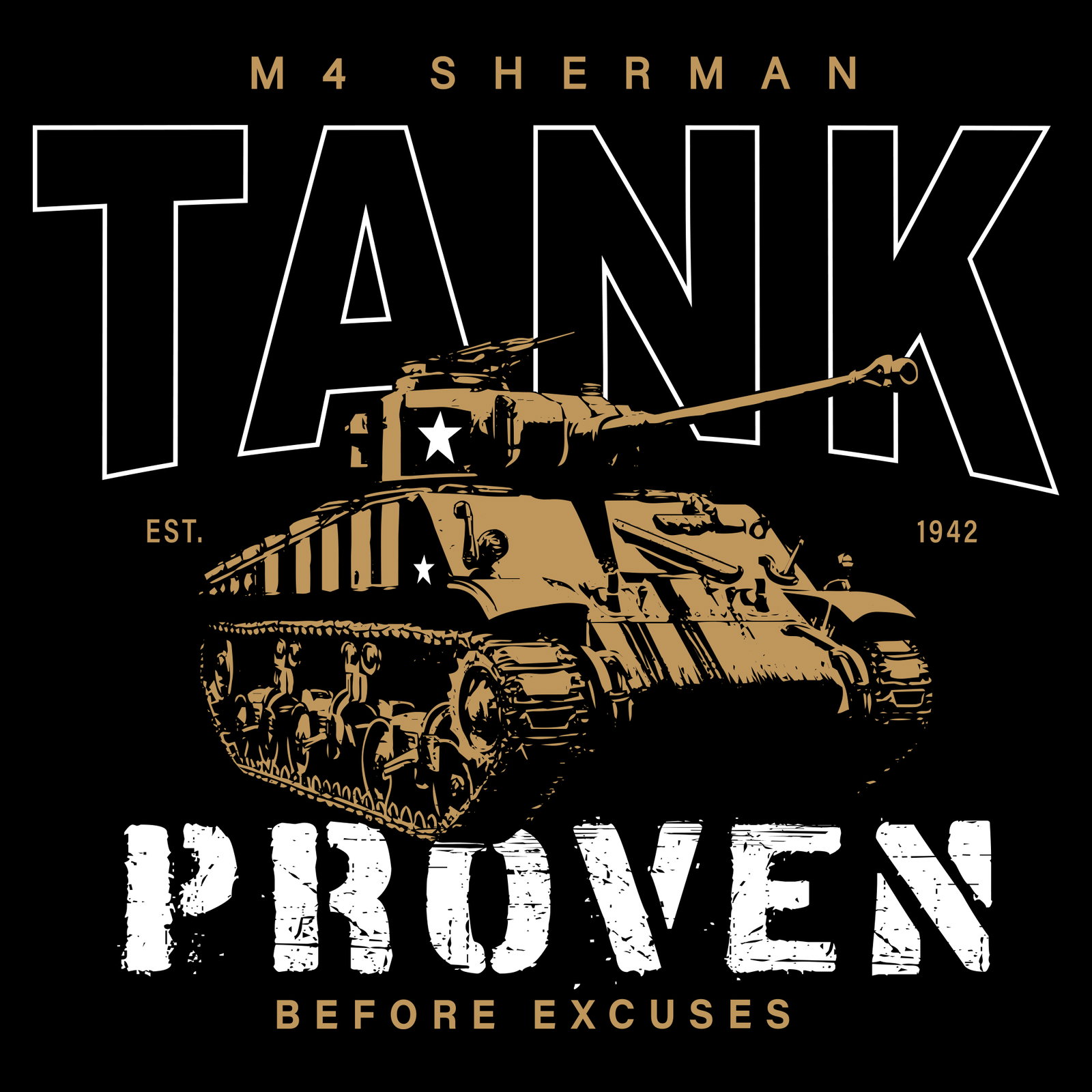 Tank Proven T-Shirt Black