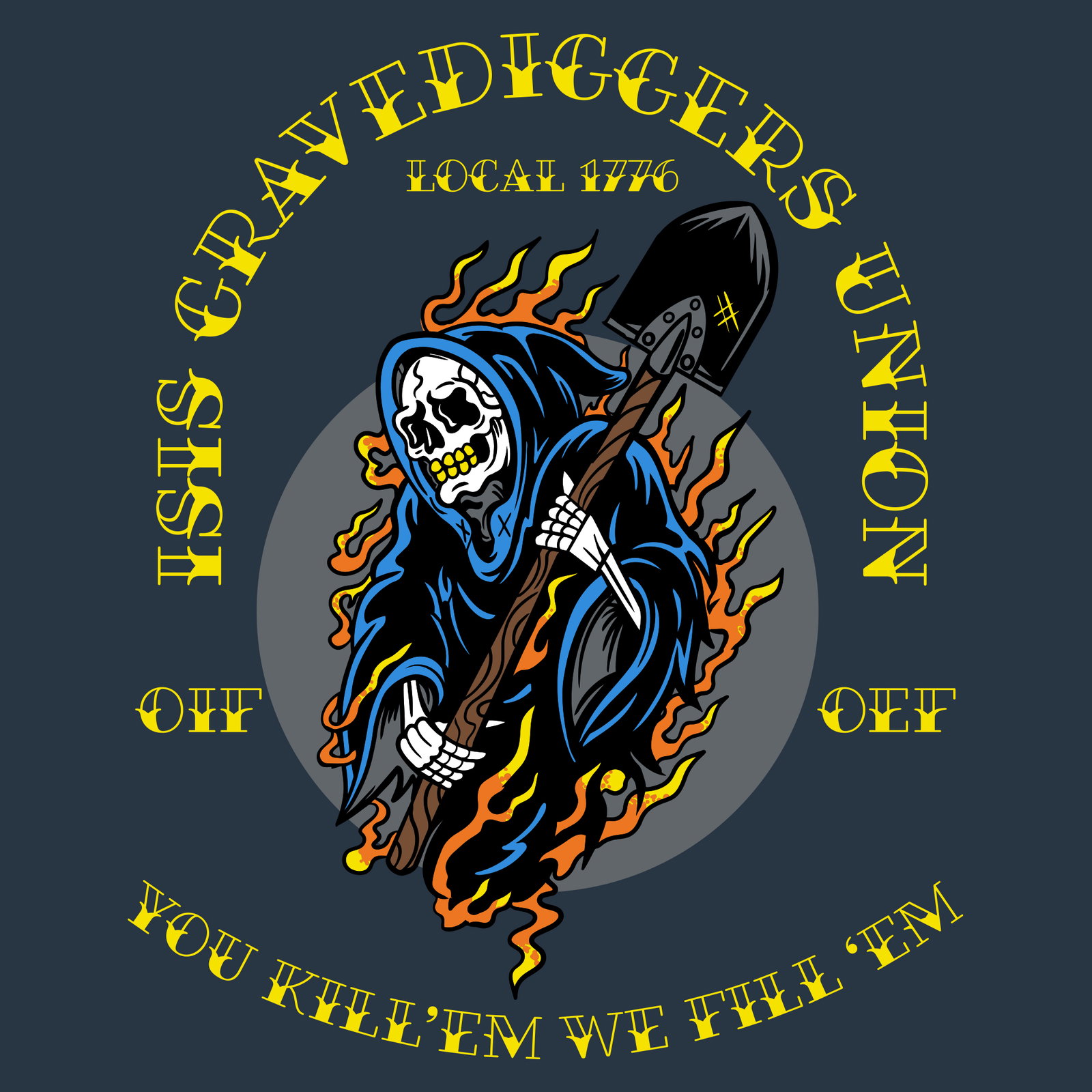 Gravediggers Union T-Shirt - Midnight Navy