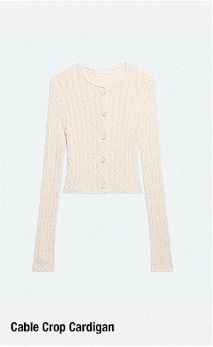 CABLE CROP CARDIGAN