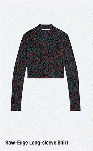 RAW-EDGE LONG-SLEEVE SHIRT
