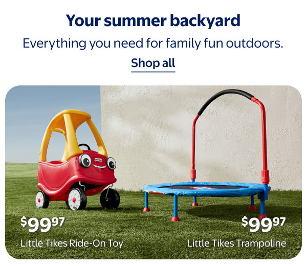 Your summer backyard - Everything you need for family fun outdoors.