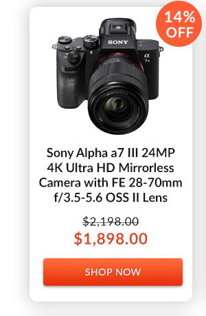Sony Alpha a7 III 24MP 4K Ultra HD Mirrorless Camera with FE 28-70mm f/3.5-5.6 OSS II Lens