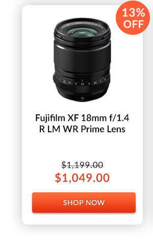 Fujifilm XF 18mm f/1.4 R LM WR Prime Lens