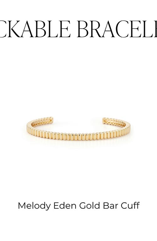 Melody Eden Gold Bar Cuff