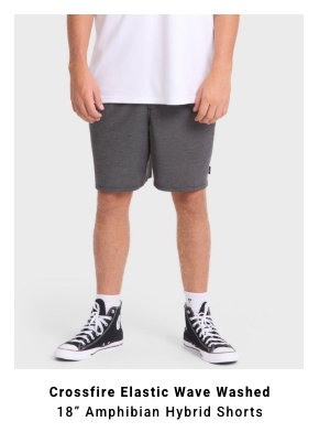 Crossfire Elastic Wave Washed 18" Amphibian Hybrid Shorts