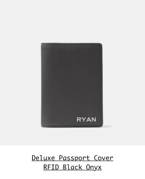 Shop the Deluxe Passport Cover RFID Black Onyx >