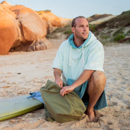 Original Poncho Towel Changing Robe - Seafoam Green / Turquoise Teal