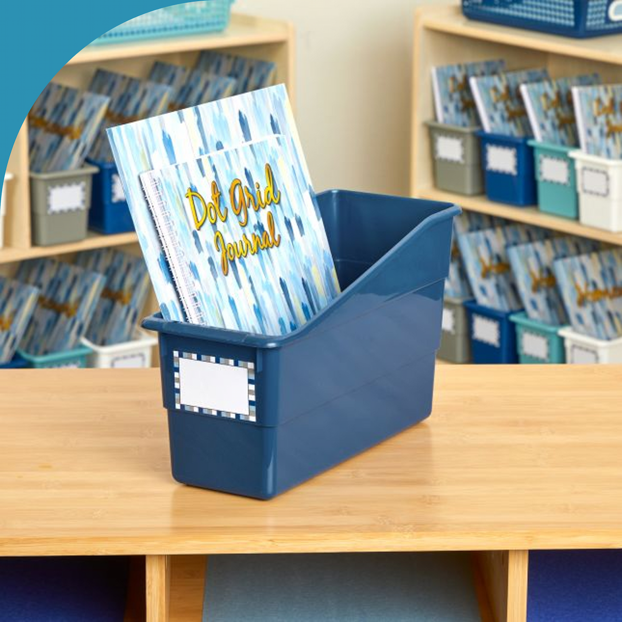 Really Good Stuff® Durable Book and Binder Holder- 6 Pack-Navy Blue
