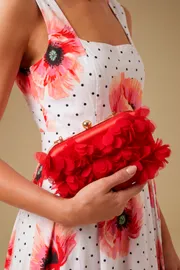 Pippa Petal Detail Clutch Bag