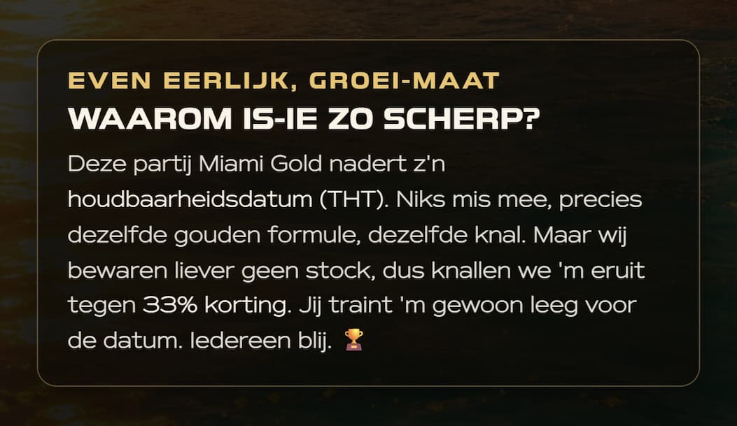 Even eerlijk, groei-maat tekst