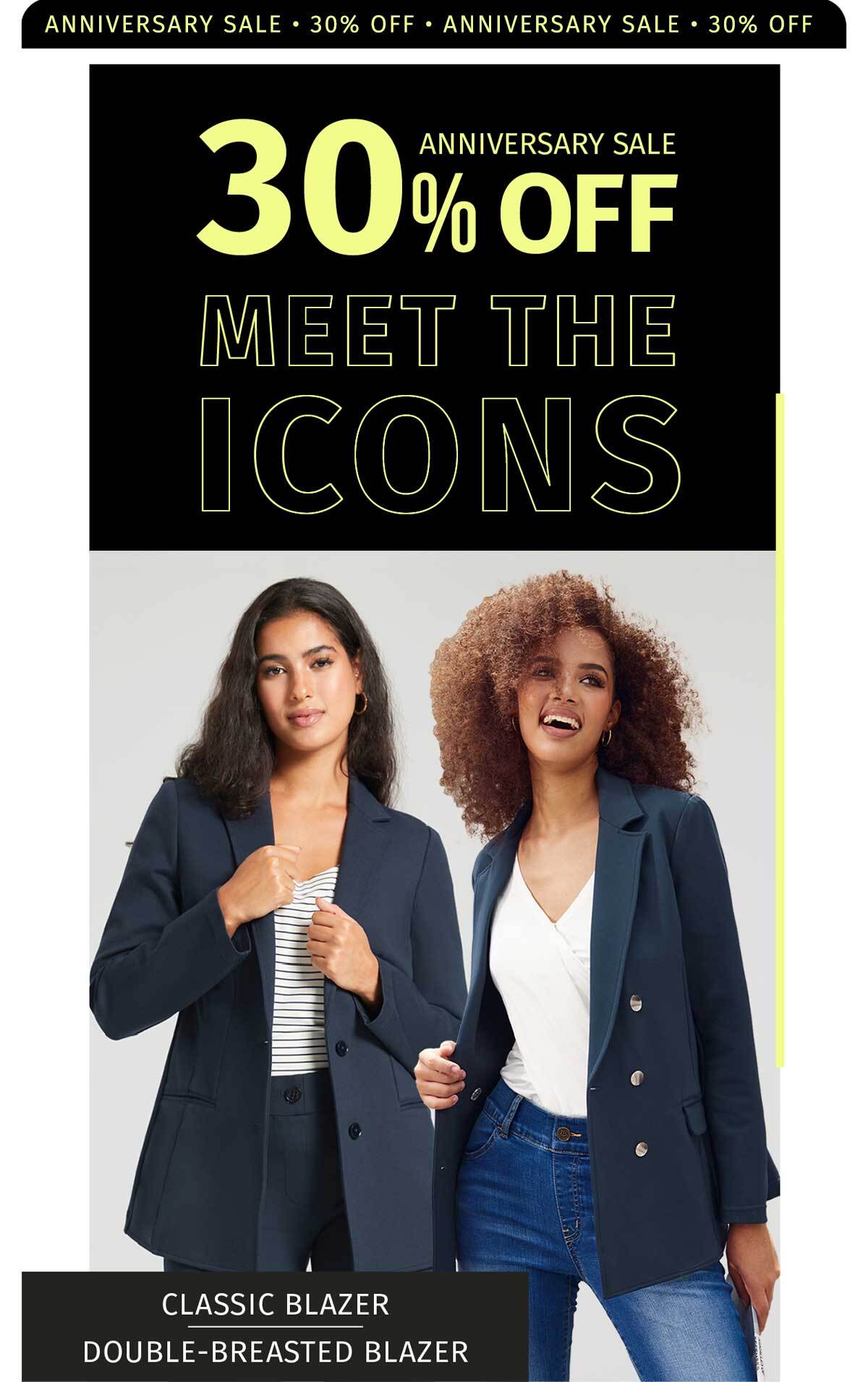 ANNIVERSARY SALE 30% OFF MEET THE ICONS CLASSIC BLAZER DOUBLE-BREASTED BLAZER