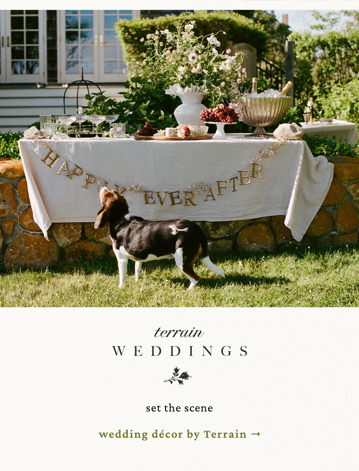wedding décor by Terrain 