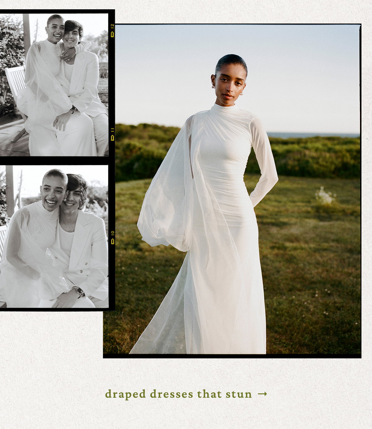 draped dresses that stun