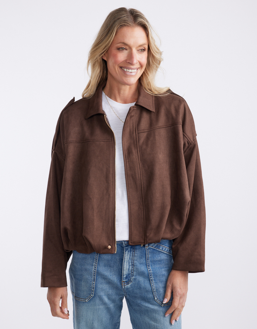 Elle Bomber Jacket - Chocolate