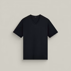 Pima Reserve V-Neck in Black
