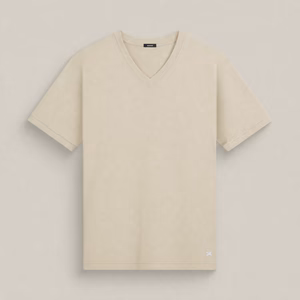 Pima Reserve V-Neck in Beige