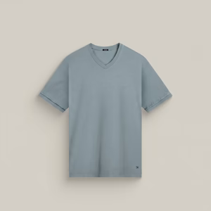Pima Reserve V-Neck in Steel