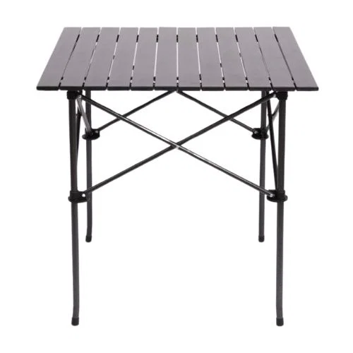 TRA Black Portable Folding Compact Camping Picnic Table