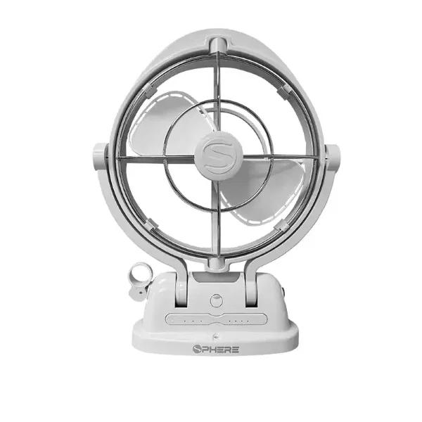 Sphere White Viento 12/24V Fan with Light, USB + Remote Control