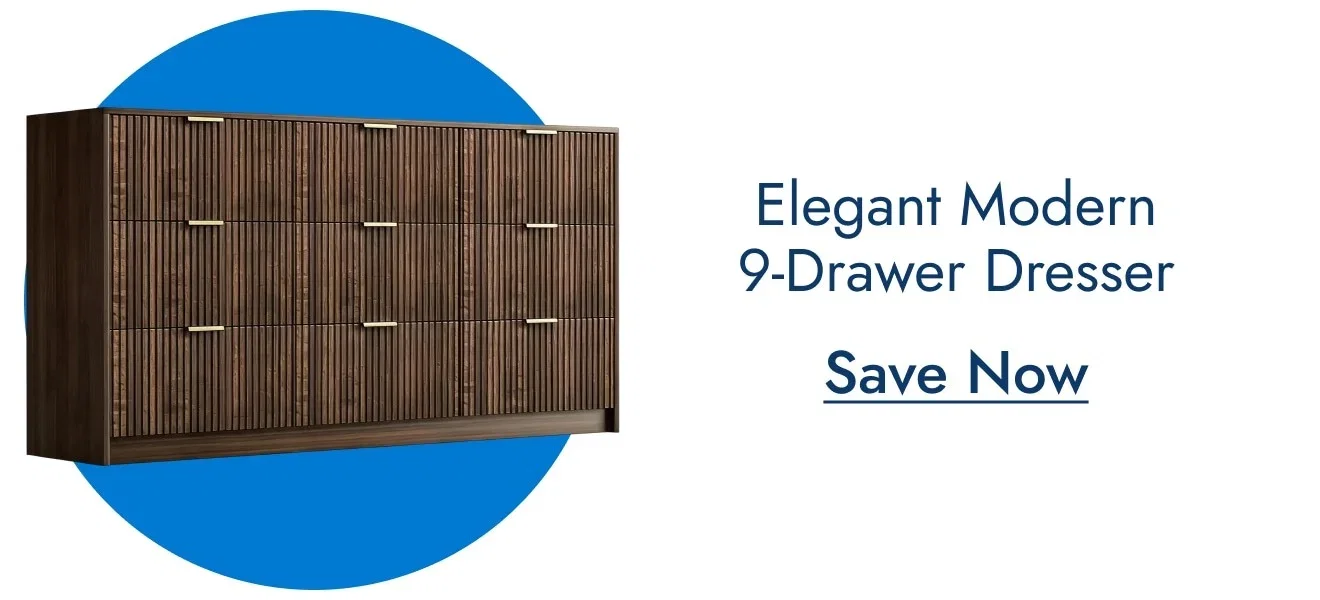 Elegant Modern 9-Drawer Dresser