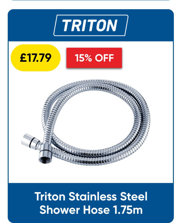 Triton Stainless Steel Shower Hose 1.75m
