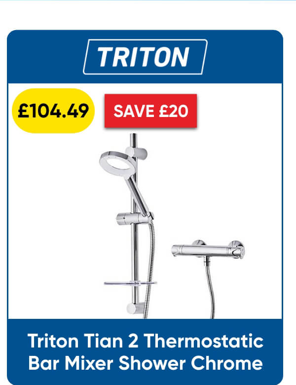 Triton Tian 2 Thermostatic Bar Mixer Shower Chrome