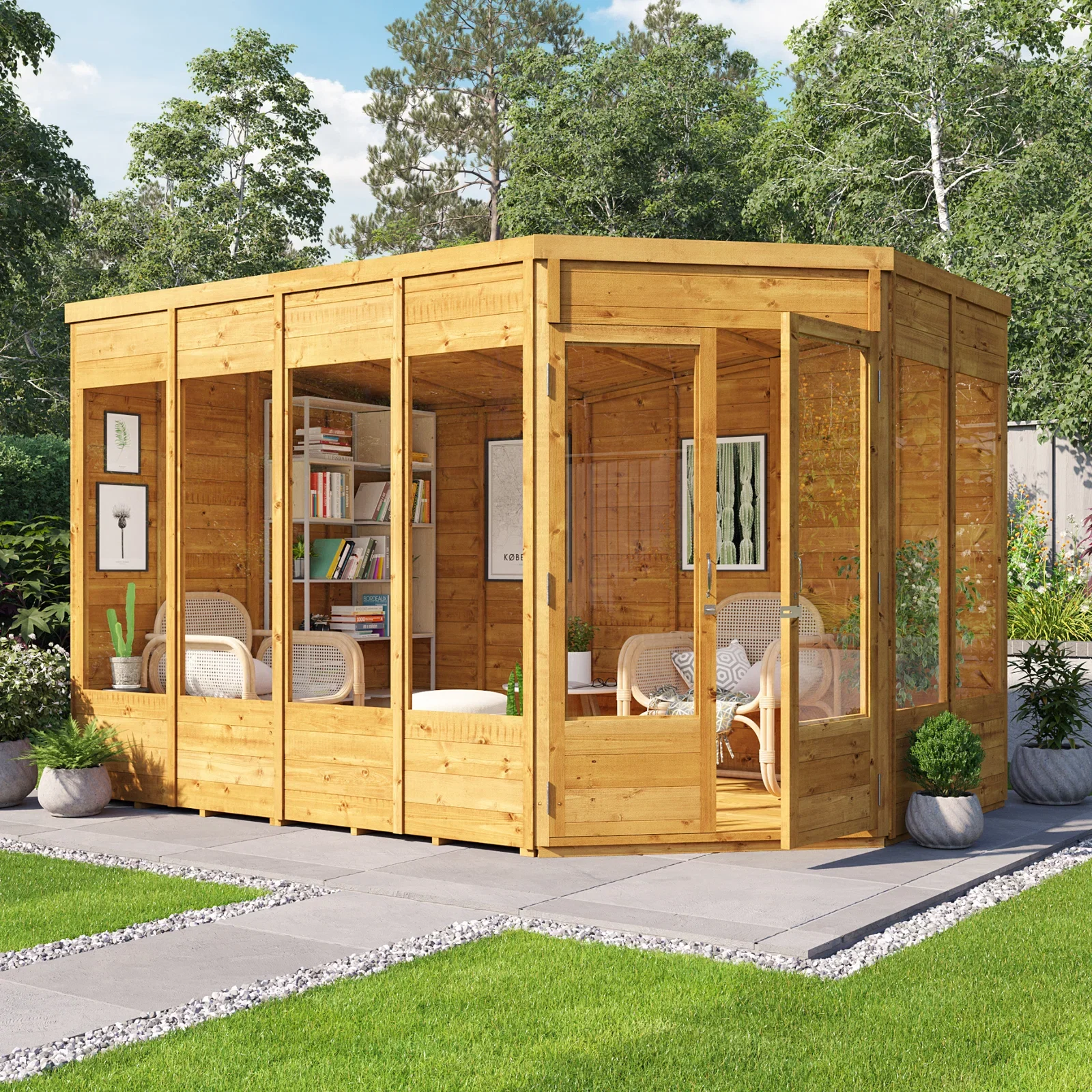 Image of BillyOh Renna Tongue and Groove Corner Summerhouse