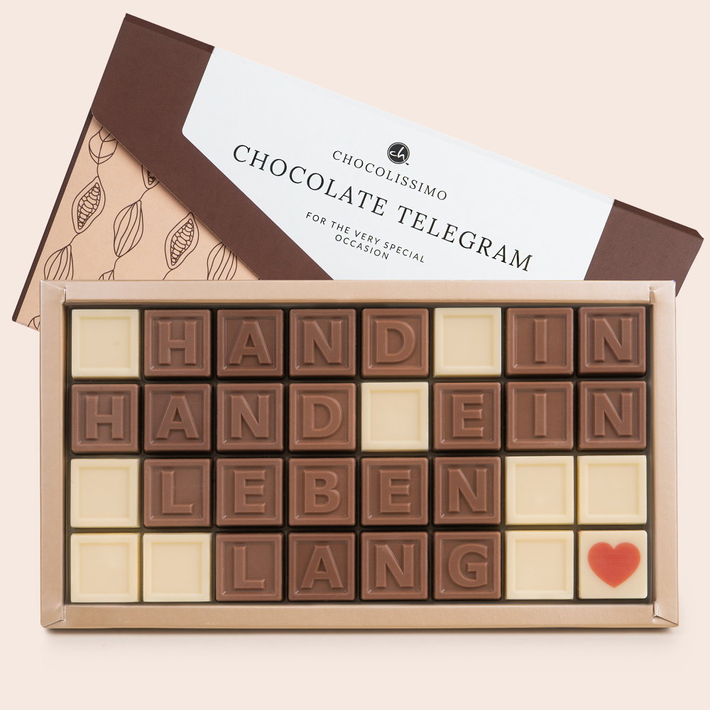 ChocoTelegram Hand in Hand ein Leben Lang