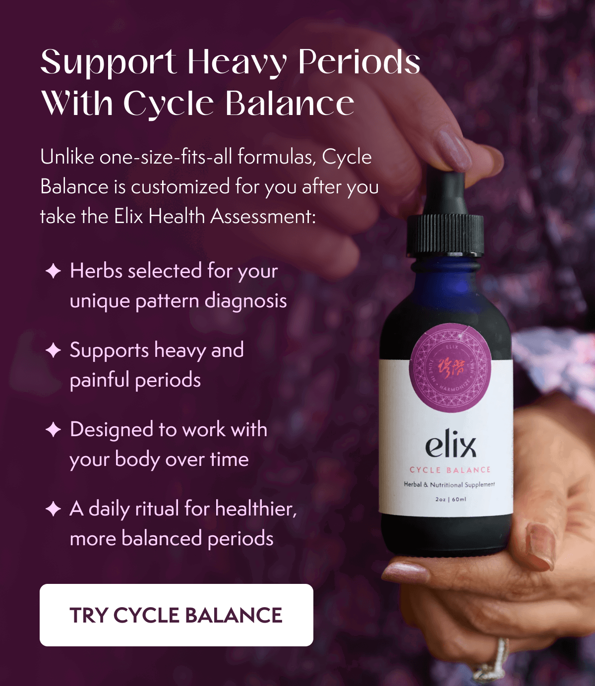 Support Heavy Periods With Cycle Balance