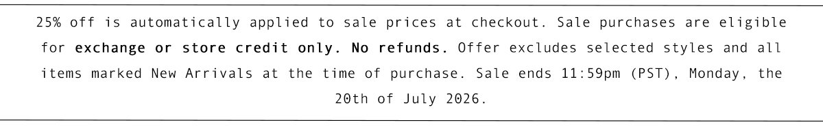 SHOP 25% OFF