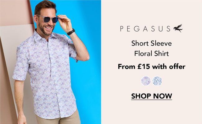 Pegasus Short Sleeve Floral Shirt - MF689