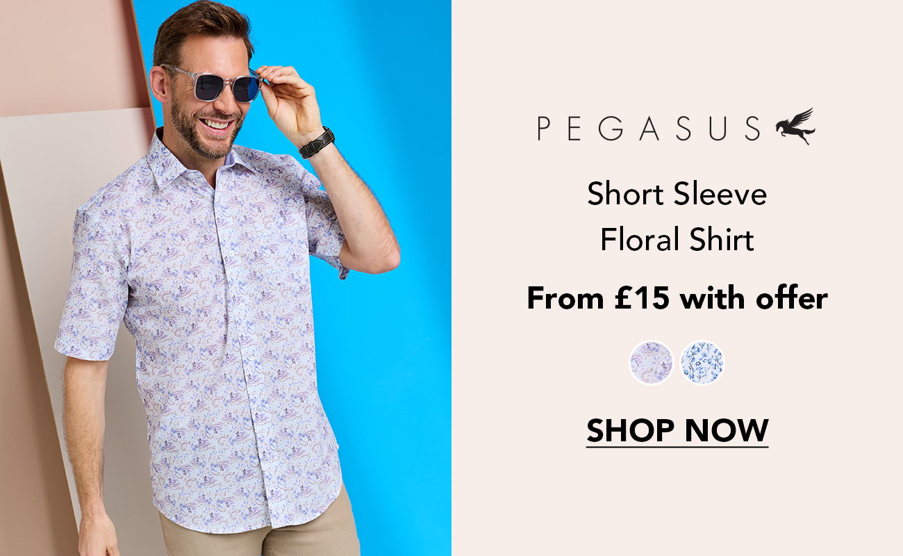 Pegasus Short Sleeve Floral Shirt - MF689