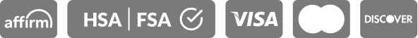 Accepted payment methods: Visa, Mastercard, Discover, HSA/FSA, and Affirm