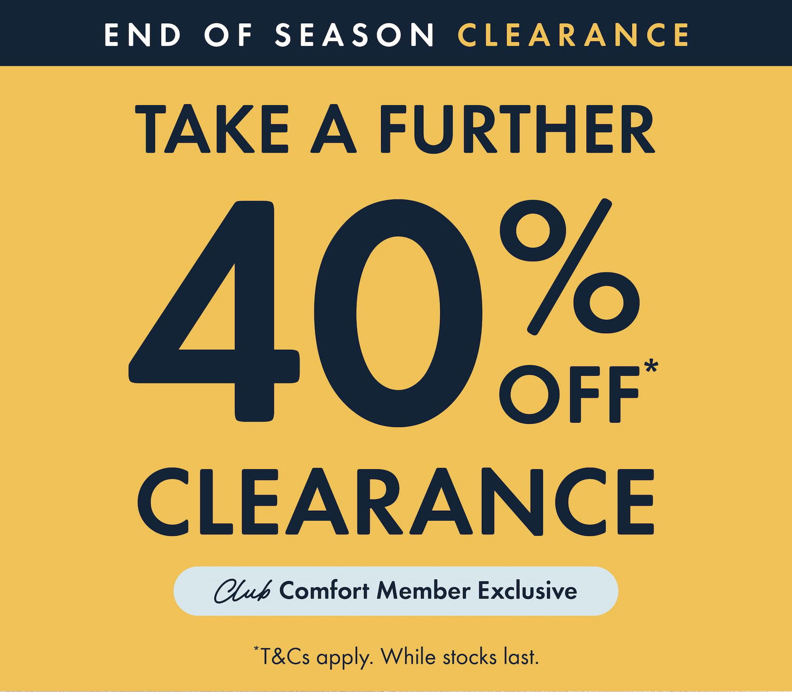 Take a Further 40% Off Clearance