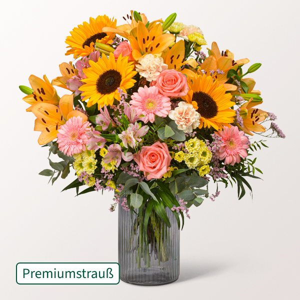 Leuchtender Blumenstrauß Süße Sommerfreude mit 2 Gratis-Geschenken für 64,99 €