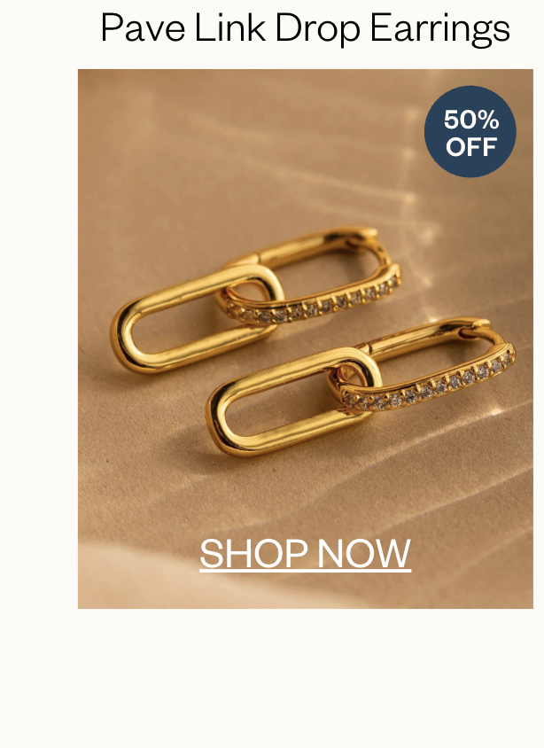 Save 50% on Pave Link Drop Earrings 