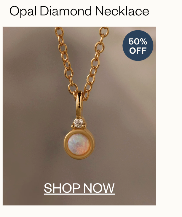 Save 50% on Opal Diamond Necklace 