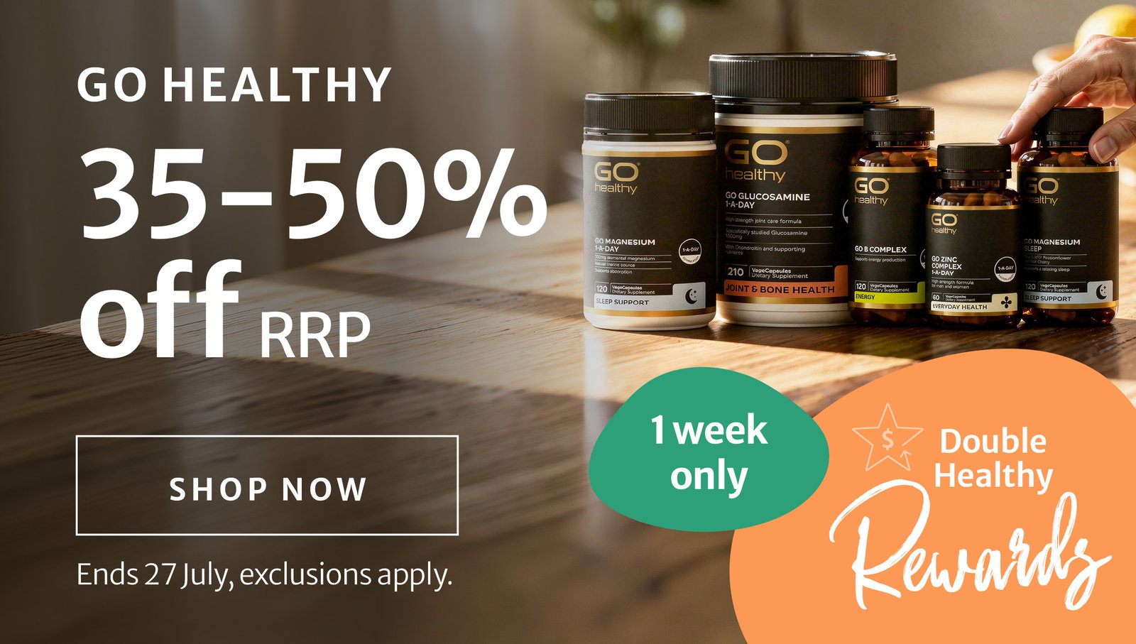 35-50% off RRP on GO Healthy