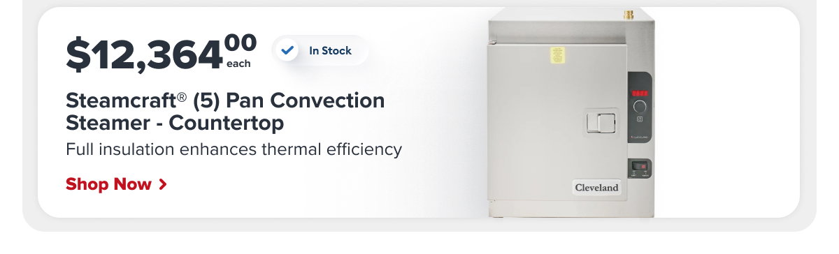Cleveland 21CET16 Steamcraft® (5) Pan Convection Steamer - Countertop, 208v/3ph