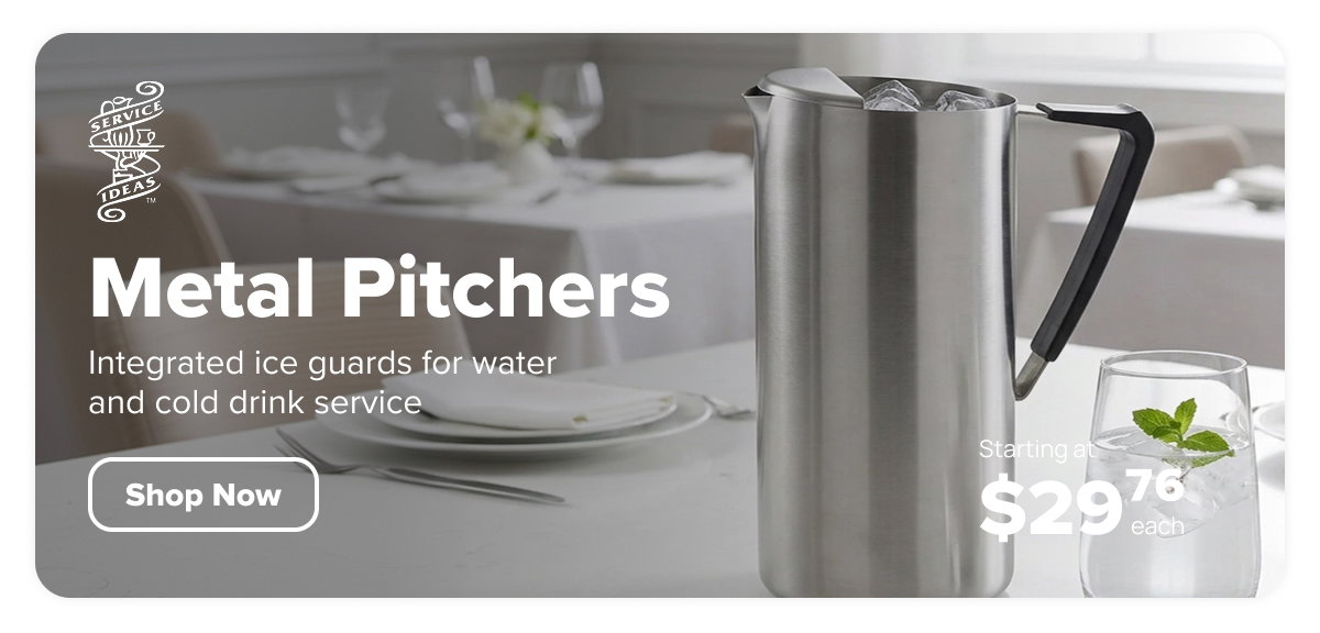 Service Ideas Straight Metal Pitchers