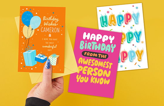 Birthday cards.