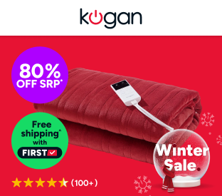 Kogan Washable Electric Heated Throw Blanket  (Red, 160 x 130cm) Product Image