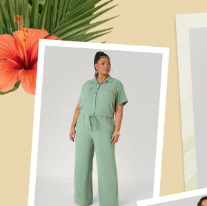 Textured Wide Leg Cargo Pants