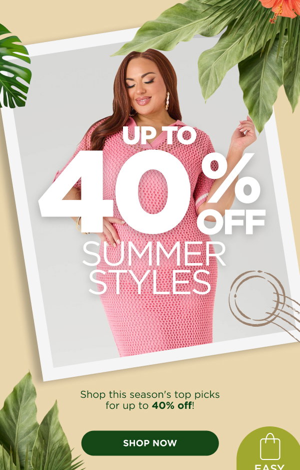 Online only. Up to 40% off almost everything. Shop now